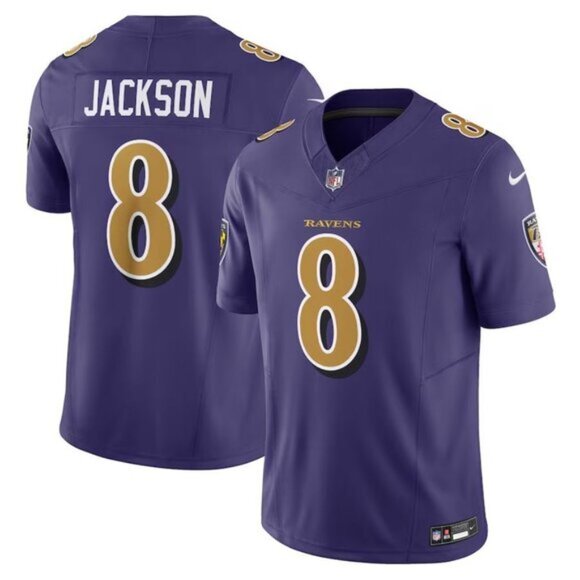 Mens Kids Youths  Lamar Jackson Purple Vapor  Limited Jersey - Picture 1 of 3